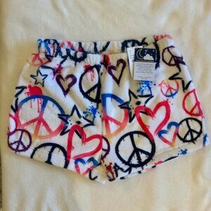 Stars & Peach Plush Shorts super soft and comfy